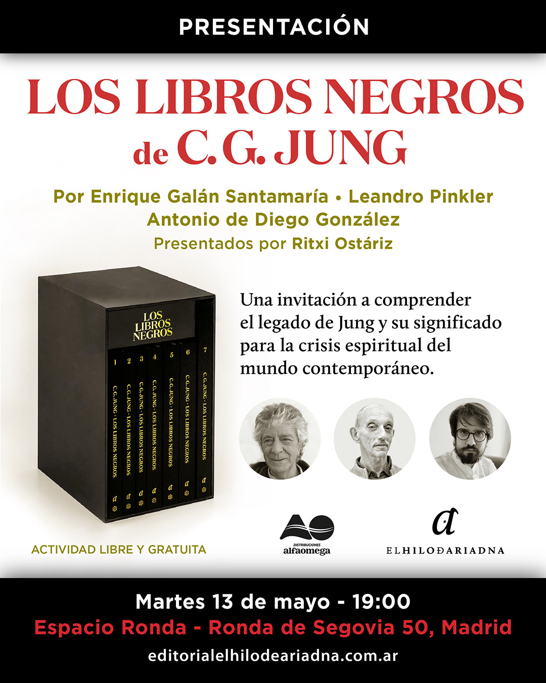 LOS LIBROS NEGROS DE C. G. JUNG  Presentación en Madrid