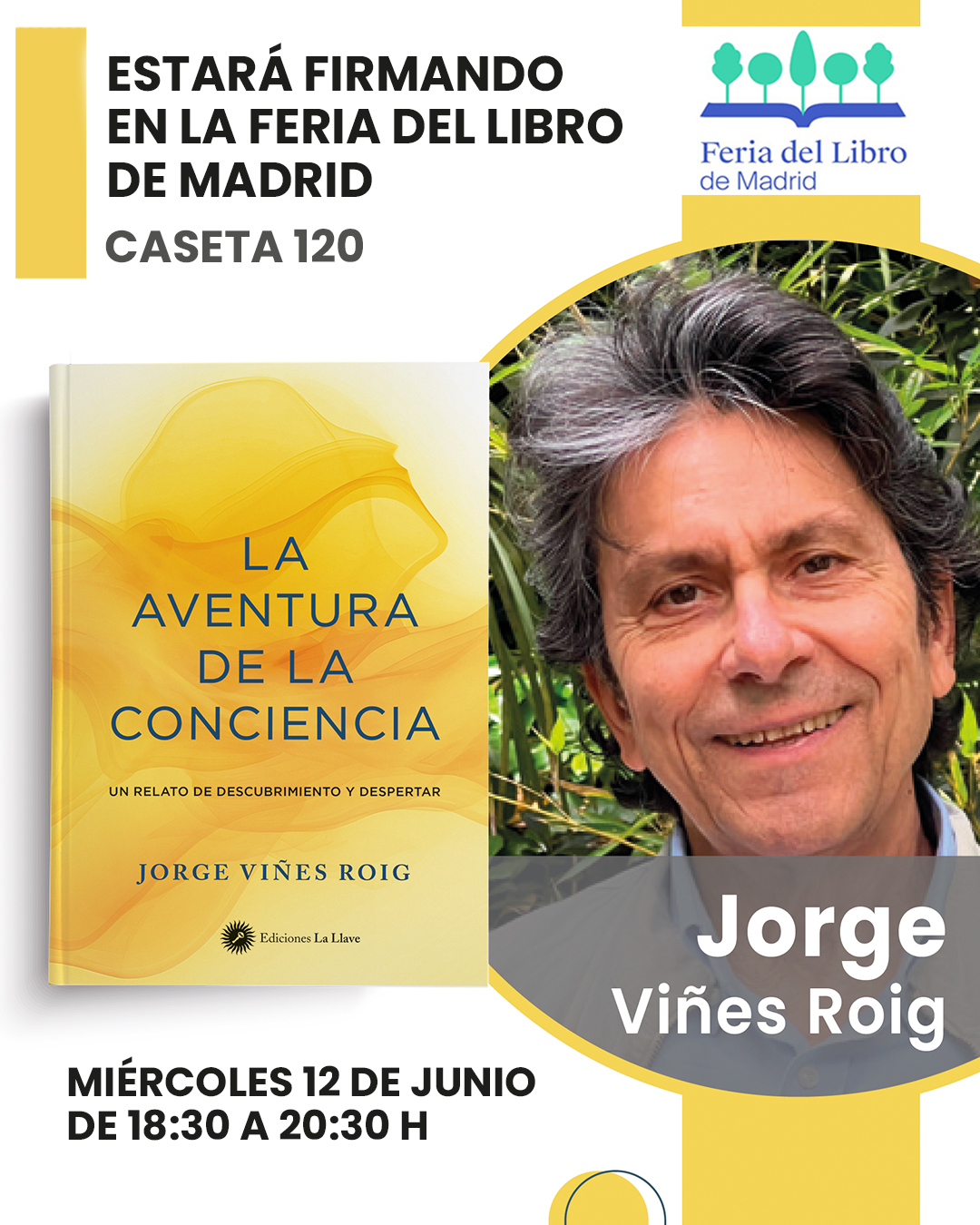 Jorge Viñes Roig firmará en la Feria del Libro de Madrid 2024