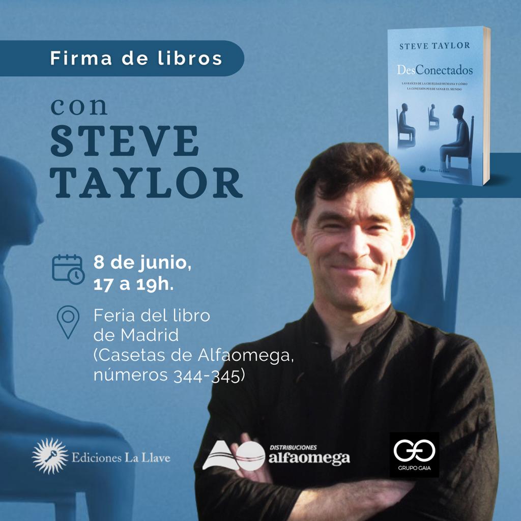 Steve Taylor firma libros en la Feria del Libro de Madrid 2023