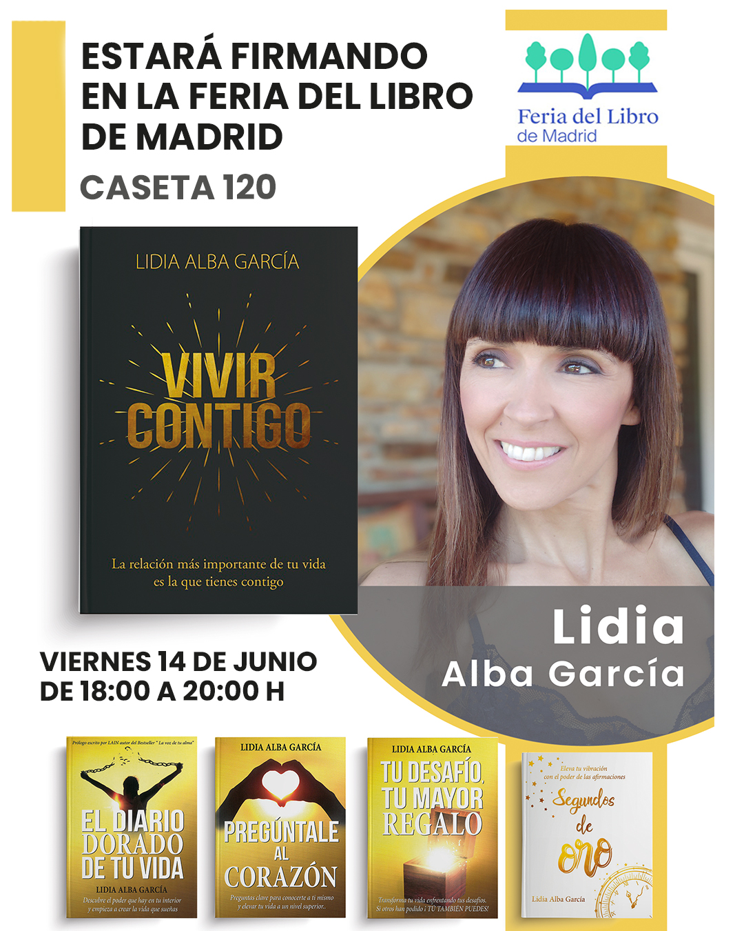 Lidia Alba García firmará sus libros en la Feria del Libro de Madrid 2024