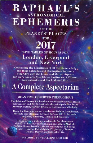 
            Raphael's astronomical ephemeris of the planet's places for 2017