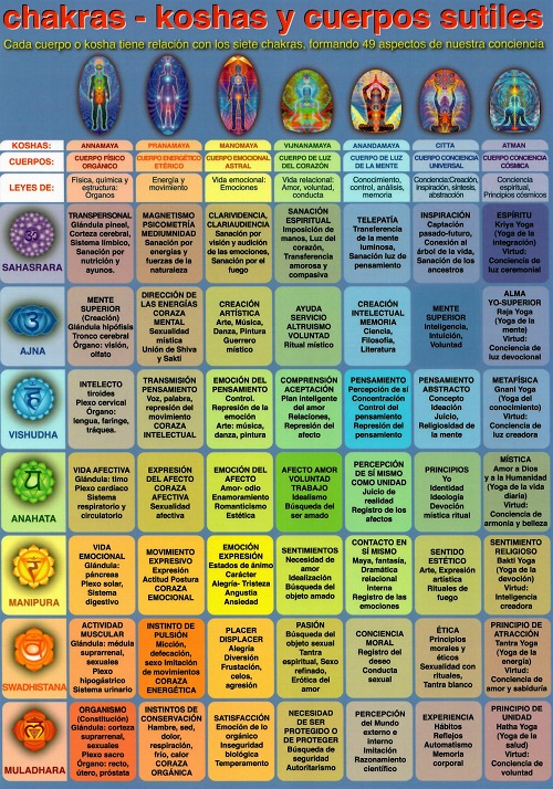 Chakras - Koshas y cuerpos sutiles