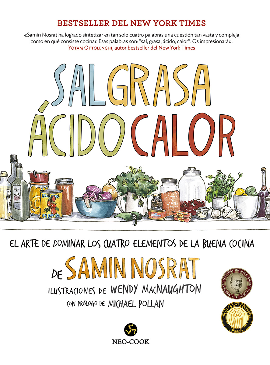Sal, grasa, ácido, calor